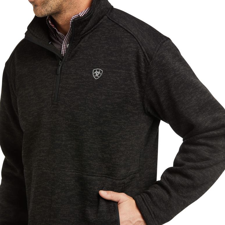 RJ66P1420 caldwell 1/4 zip Ariat hauts charbon Hommes