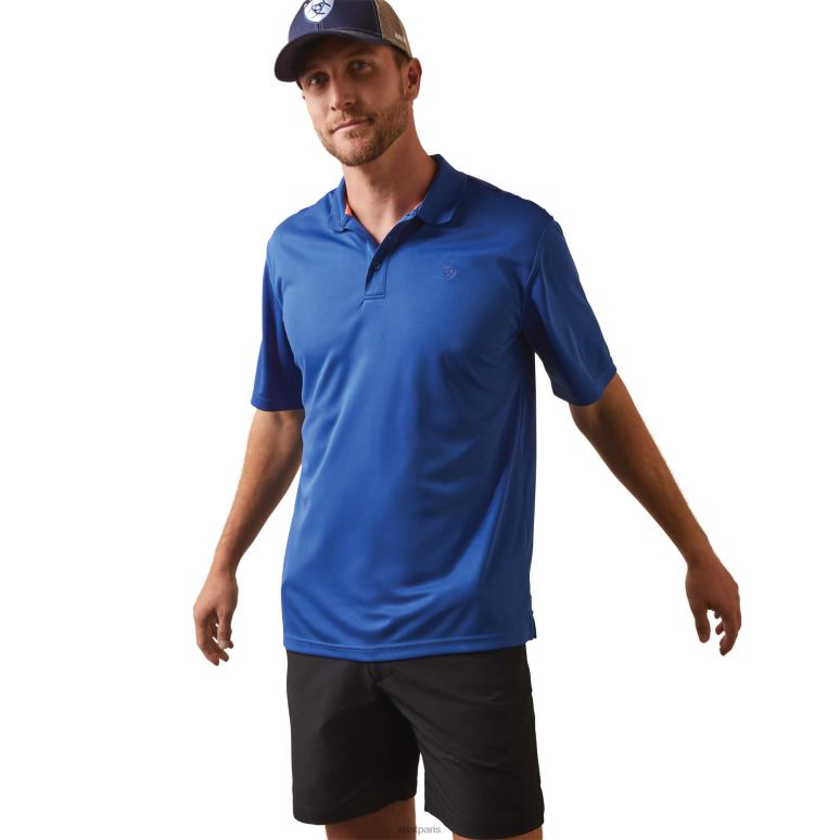 RJ66P568 polo tek Ariat hauts bleu monégasque Hommes