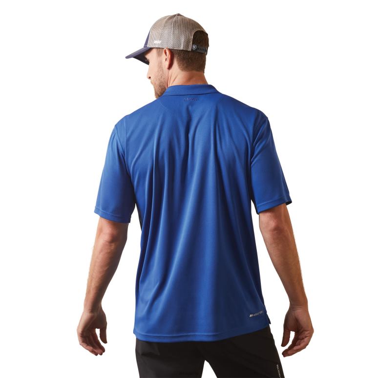 RJ66P568 polo tek Ariat hauts bleu monégasque Hommes