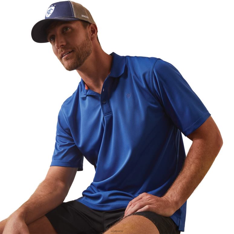 RJ66P568 polo tek Ariat hauts bleu monégasque Hommes