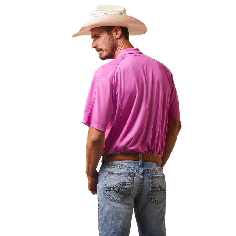 RJ66P598 ac-polo Ariat hauts orchidée Hommes