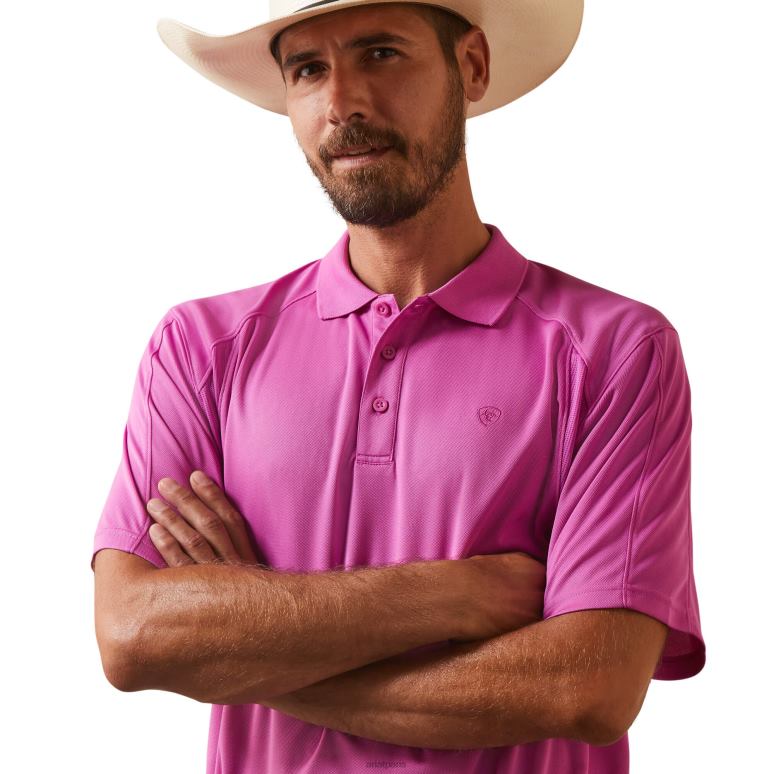 RJ66P598 ac-polo Ariat hauts orchidée Hommes