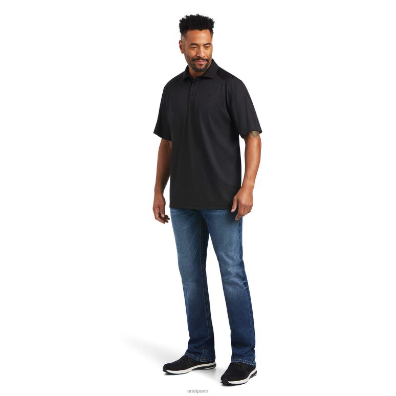 RJ66P710 ac-polo Ariat hauts noir Hommes