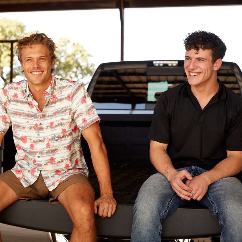 RJ66P710 ac-polo Ariat hauts noir Hommes