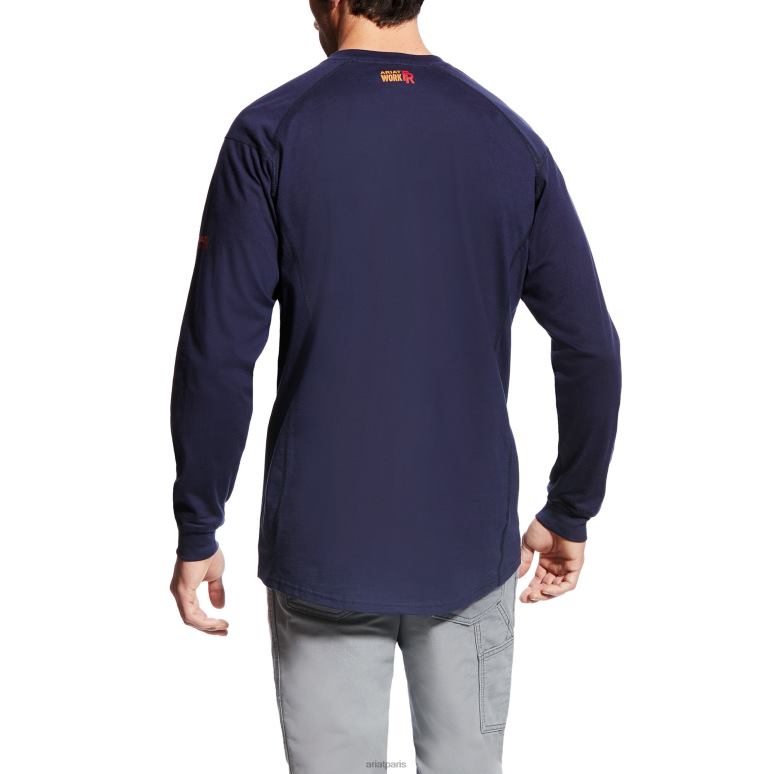 RJ66P716 fr air henley Ariat hauts marine Hommes