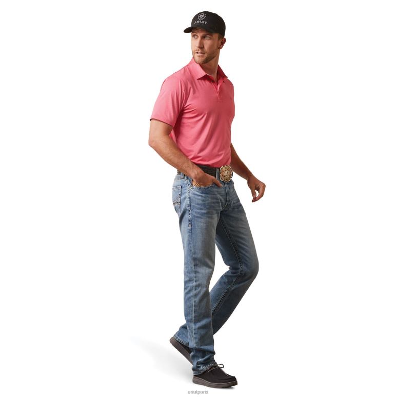 RJ66P747 polo ajusté chargeur 2.0 Ariat hauts azalée Hommes