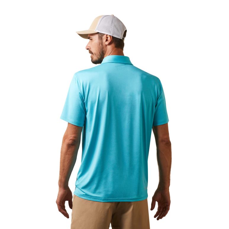 RJ66P750 polo ajusté chargeur 2.0 Ariat hauts paon bleu Hommes