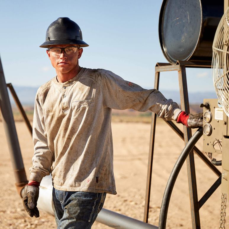 RJ66P792 fr air henley Ariat hauts bruyère de renard argenté Hommes