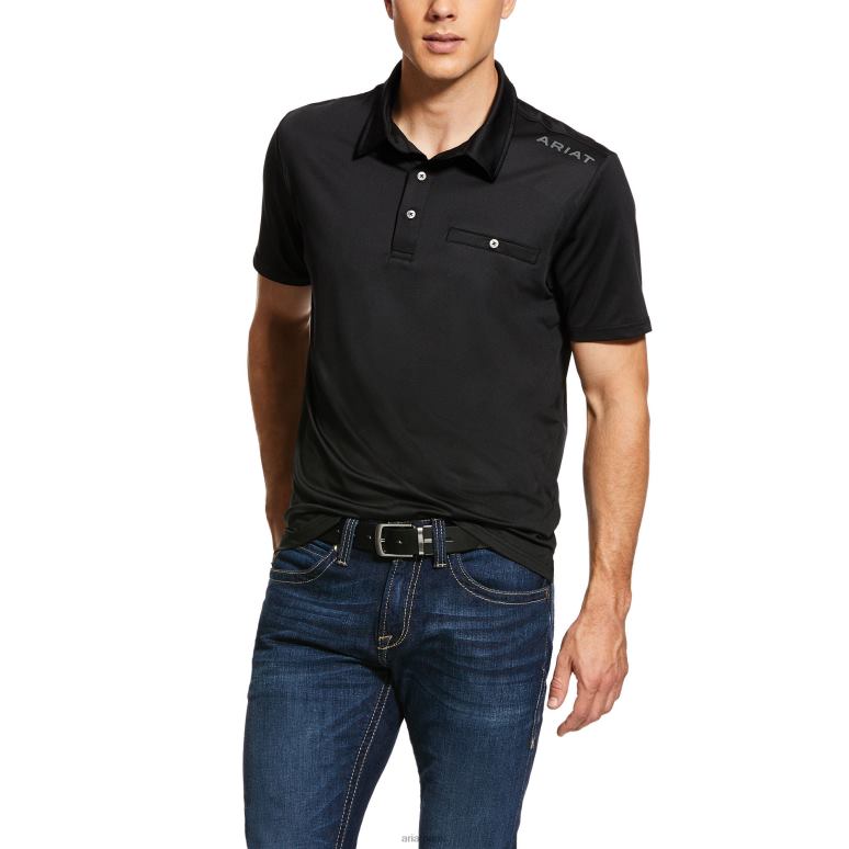 RJ66P841 polo norco Ariat hauts noir Hommes