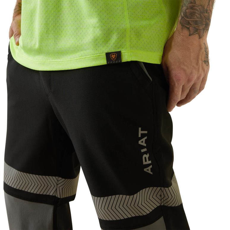 RJ66P842 chemise de soleil à capuche Rebar Evolution Ariat hauts jaune de sécurité Hommes