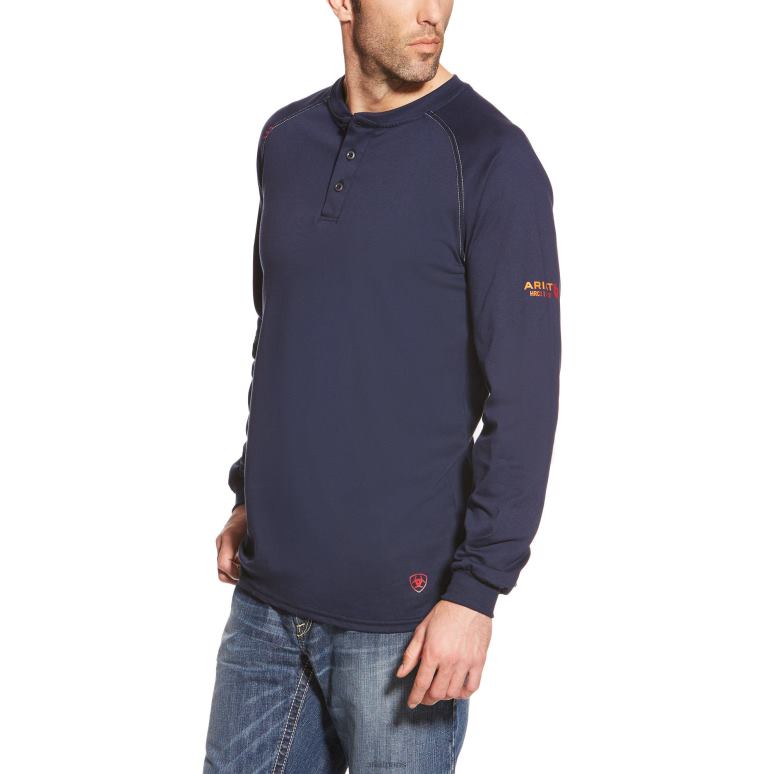 RJ66P855 fr henley haut Ariat hauts marine Hommes