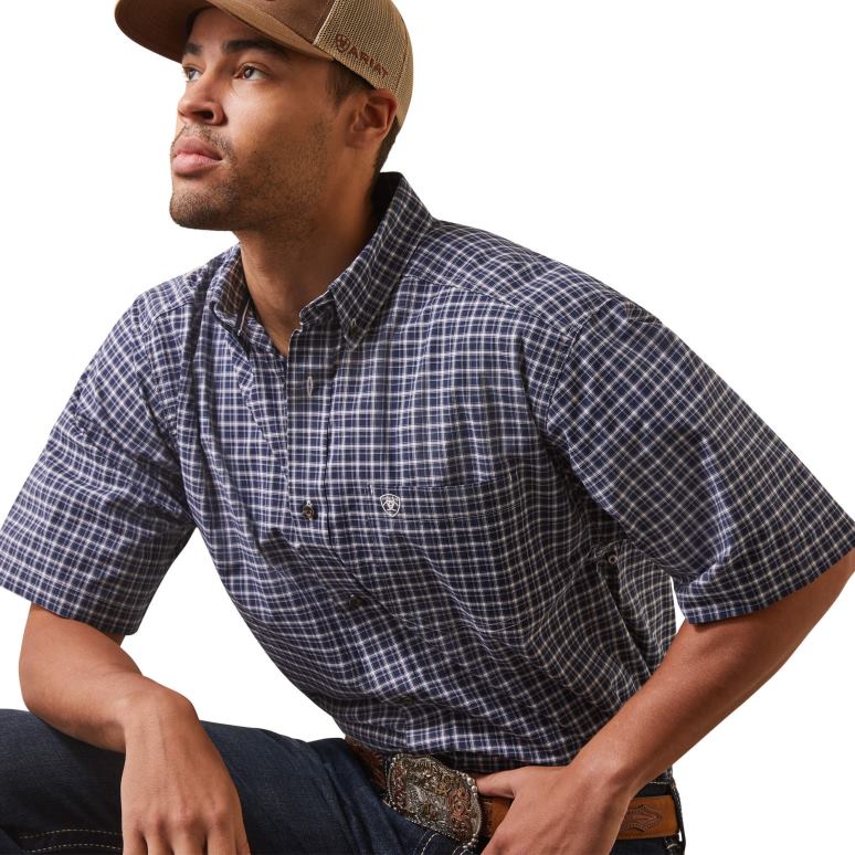 RJ66P984 chemise coupe classique nabil pro series Ariat hauts iris noir Hommes