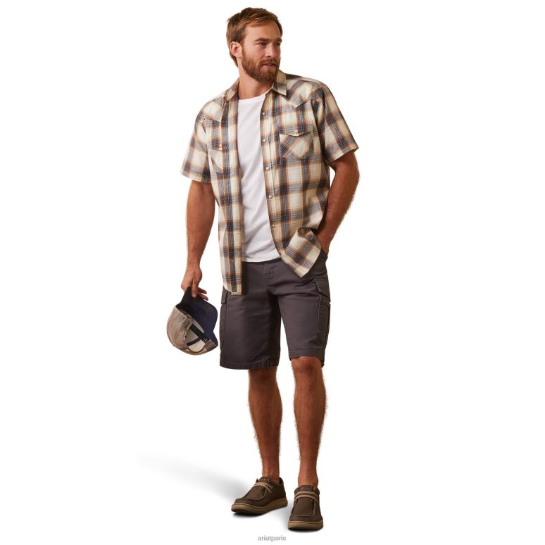 RJ66P997 chemise coupe rétro hasbro Ariat hauts asperges blanches Hommes