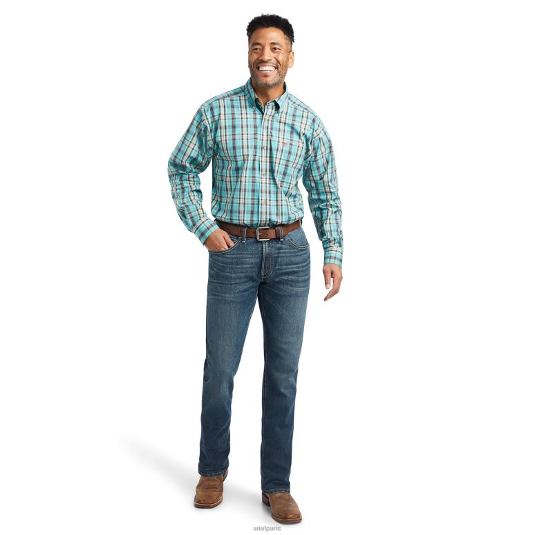 RJ66P999 chemise coupe classique kian pro series Ariat hauts profondeurs océaniques Hommes