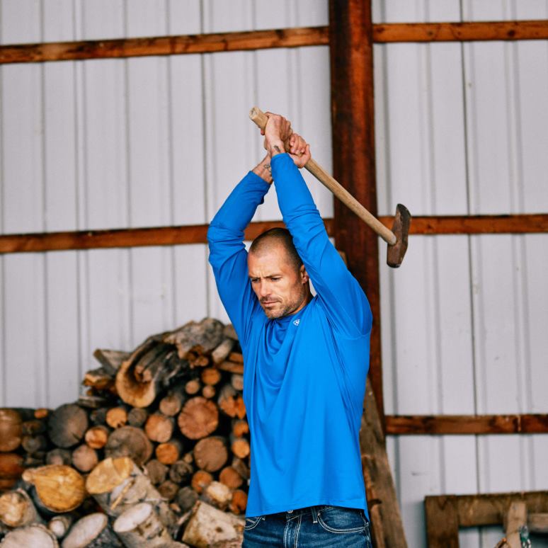 RJ66P806 couche de base Cornell Ariat hauts bleu olympique Hommes