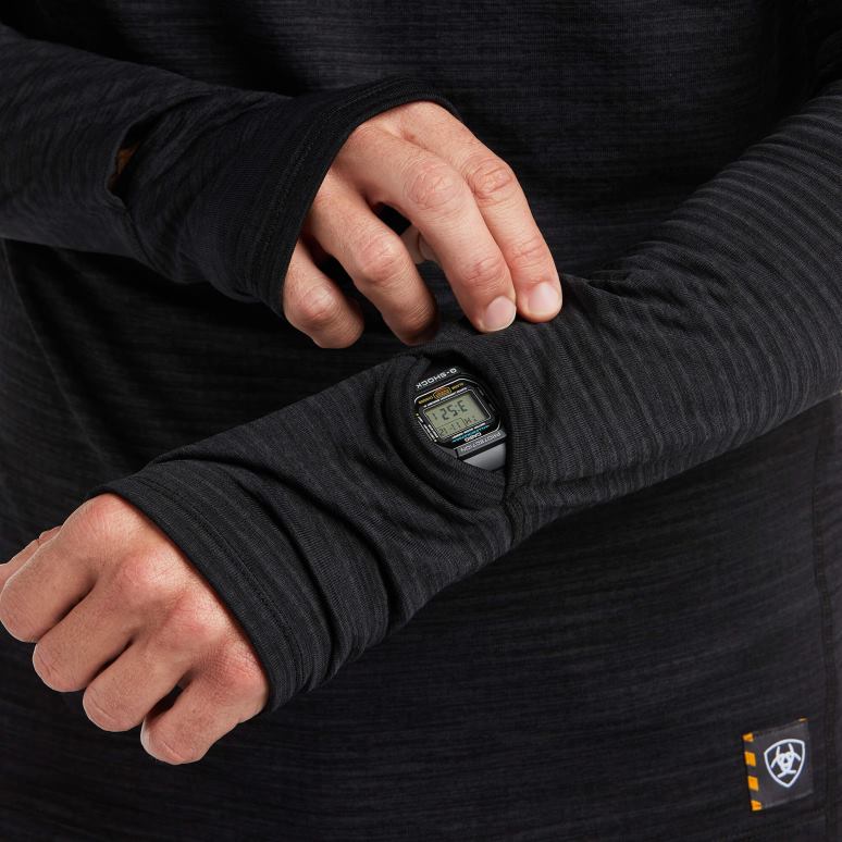 RJ66P820 couche de base pour cagoule en treillis de barres d'armature Ariat hauts noir Hommes