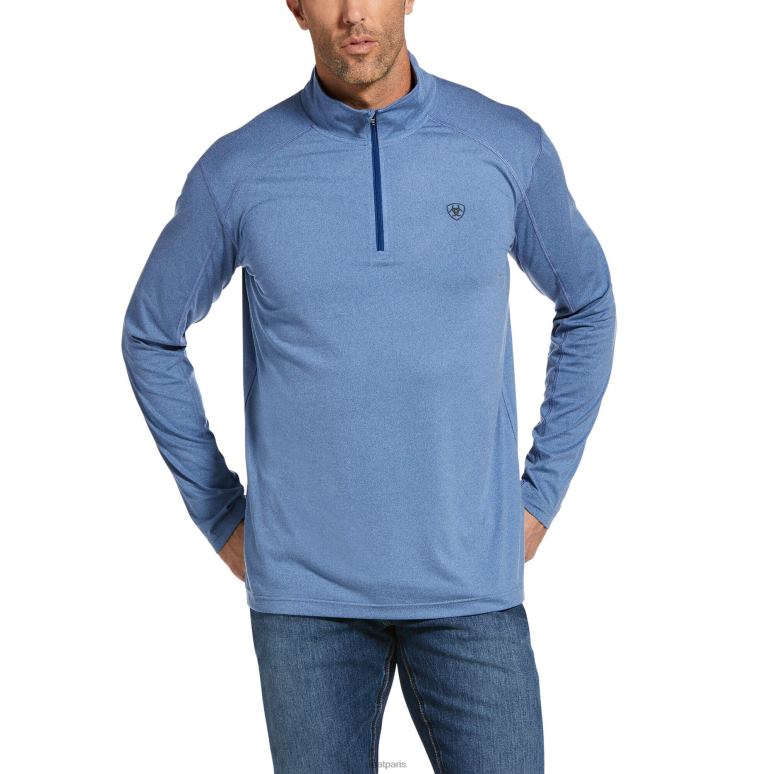 RJ66P843 couche de base cornell 1/4 zip Ariat hauts cobalt Hommes