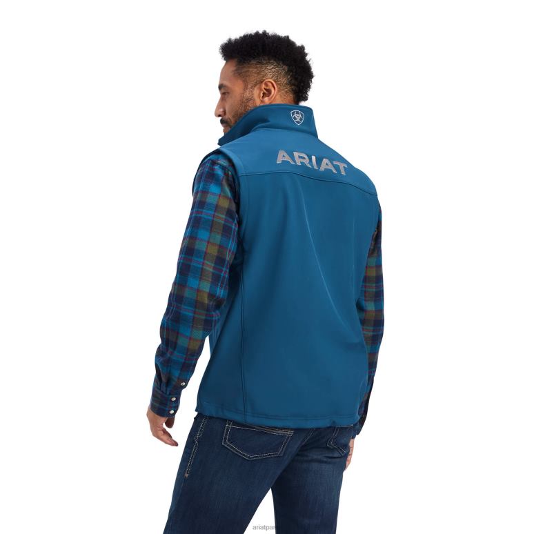 RJ66P1541 gilet softshell à logo 2.0 Ariat hauts bleu majolique Hommes