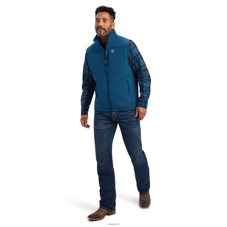 RJ66P1541 gilet softshell à logo 2.0 Ariat hauts bleu majolique Hommes
