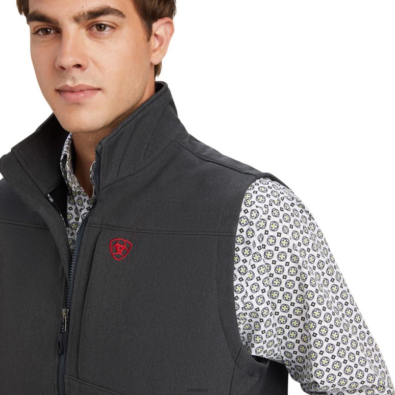 RJ66P1558 gilet softshell à logo 2.0 Ariat hauts charbon de bois/americana Hommes
