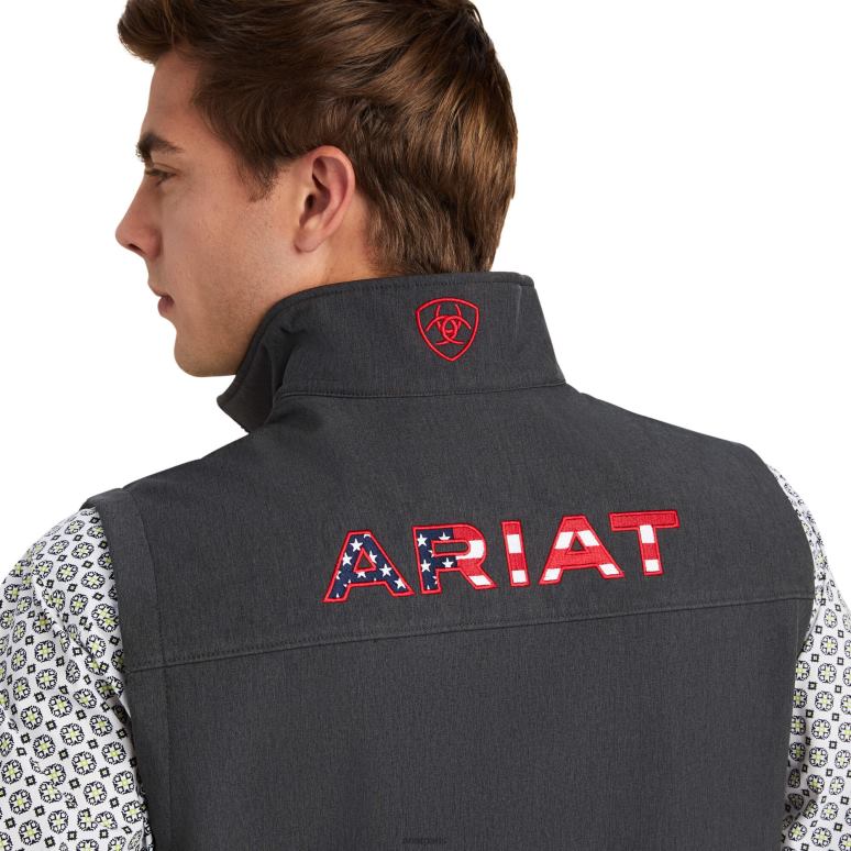RJ66P1558 gilet softshell à logo 2.0 Ariat hauts charbon de bois/americana Hommes