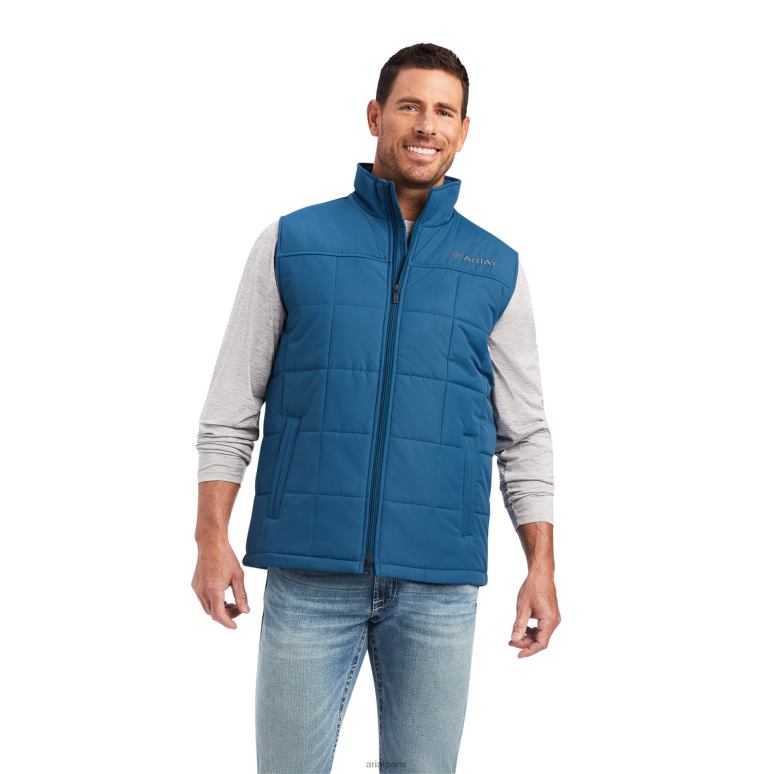 RJ66P1596 gilet isolé crius Ariat hauts bleu majolique Hommes