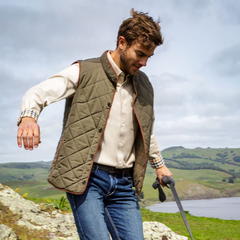 RJ66P1618 gilet en bois Ariat hauts Terre Hommes