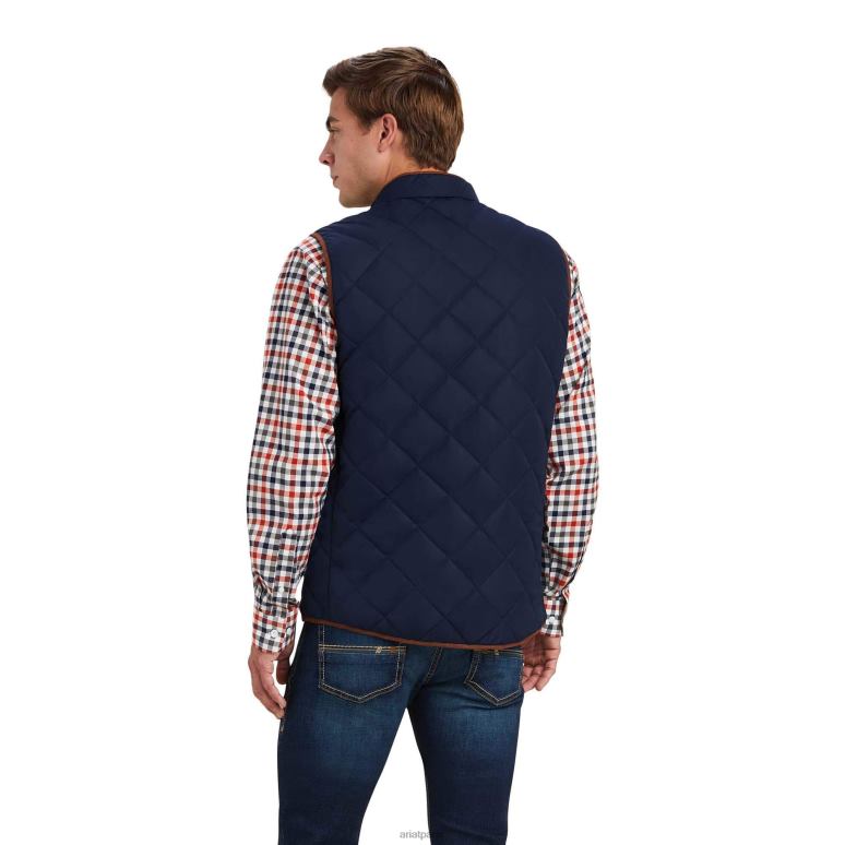 RJ66P1624 gilet en bois Ariat hauts marine Hommes