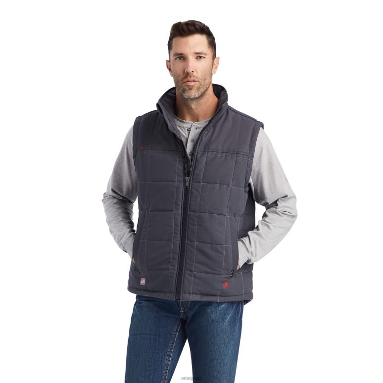 RJ66P1637 gilet isolé fr crius Ariat hauts gris fer Hommes