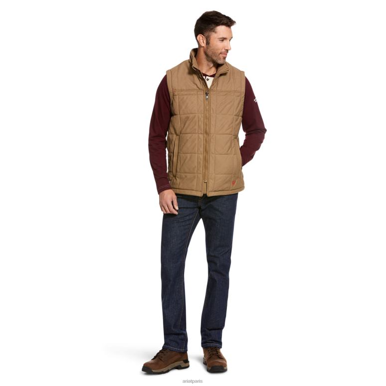RJ66P1645 gilet isolé fr crius Ariat hauts kaki Hommes