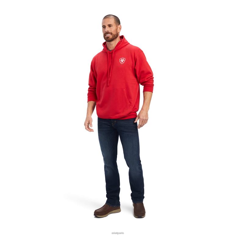 RJ66P1431 sweat liberty 93 Ariat hauts rouge tango Hommes