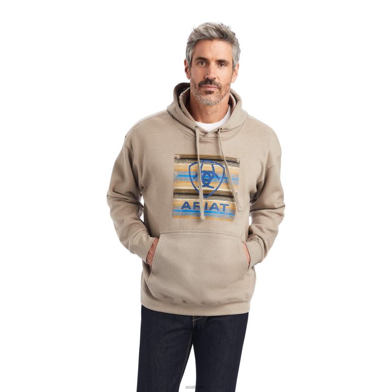 RJ66P1441 sweat-shirt bloc serape Ariat hauts bruyère bringée Hommes