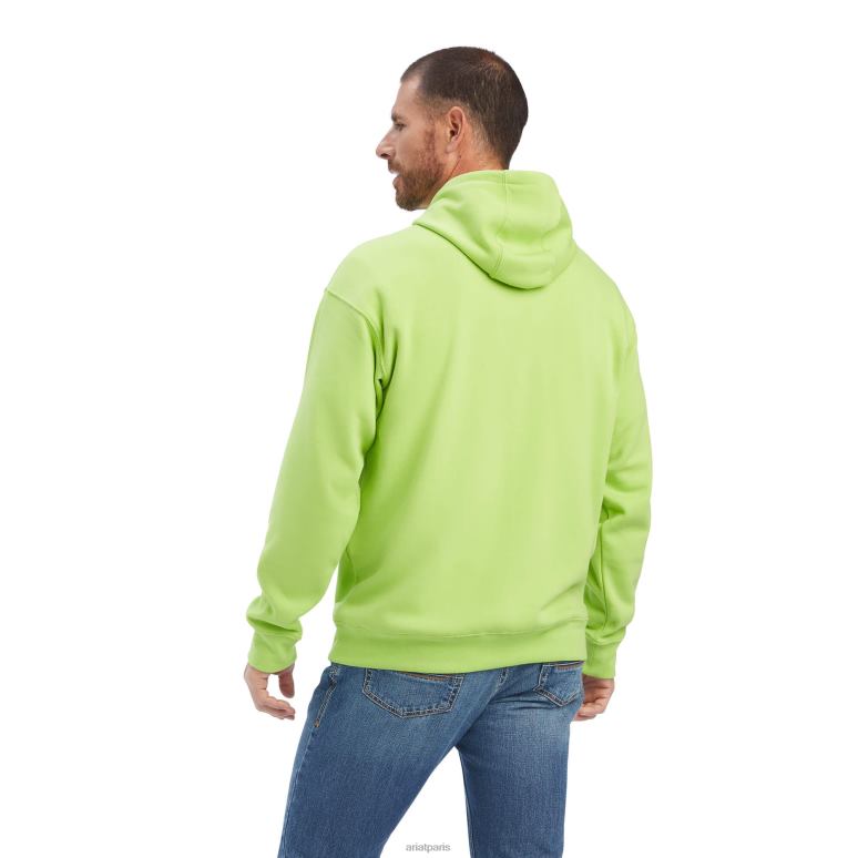 RJ66P1442 sweat sud-ouest Ariat hauts ara vert Hommes