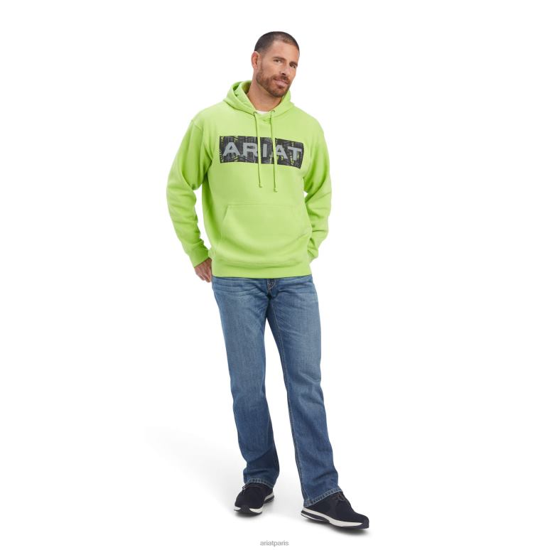 RJ66P1442 sweat sud-ouest Ariat hauts ara vert Hommes