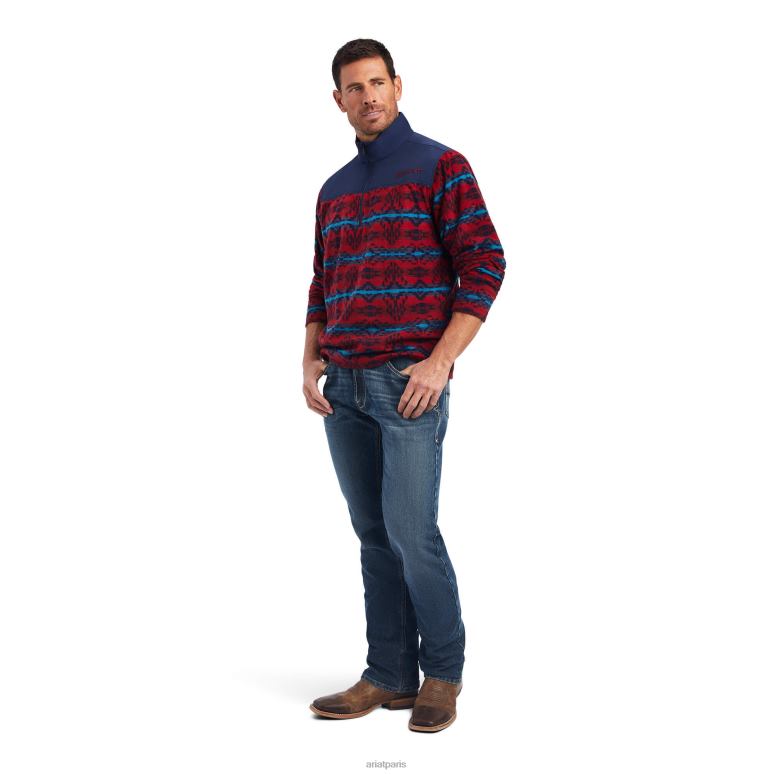 RJ66P1469 sweat basic 2.0 1/4 zip Ariat hauts profondeurs océaniques au sud-ouest Hommes