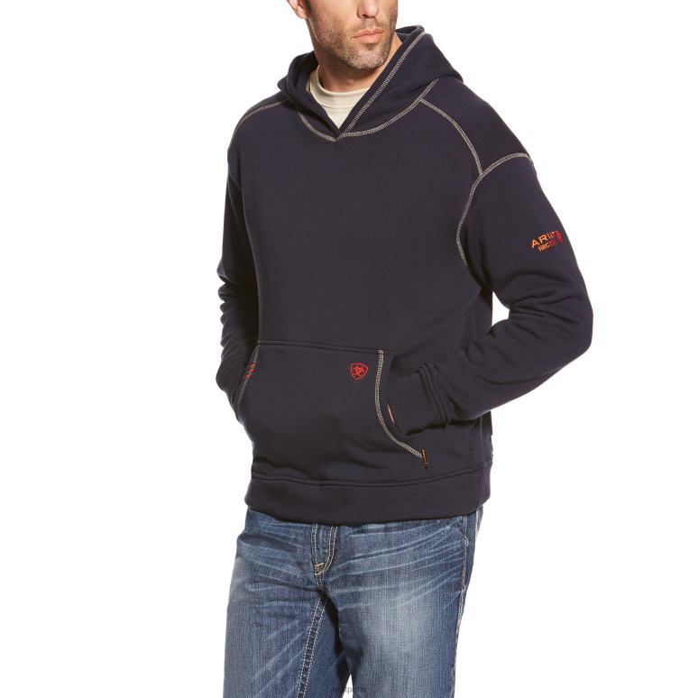 RJ66P1475 fr polartec sweat à capuche Ariat hauts marine Hommes