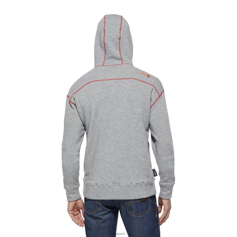 RJ66P1476 fr polartec sweat à capuche Ariat hauts gris chiné Hommes