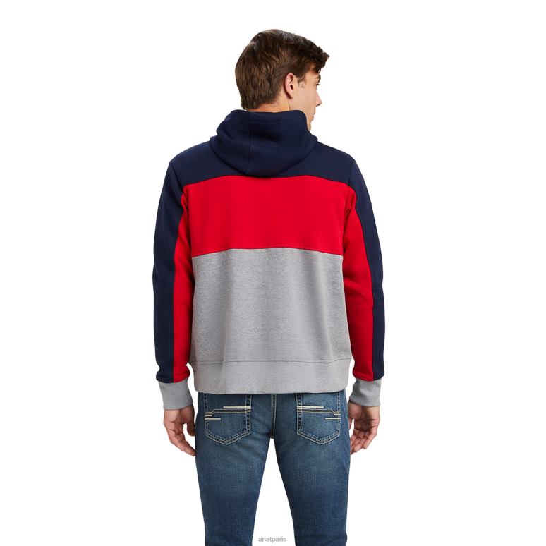 RJ66P1510 sweat à capuche équipe rabere Ariat hauts marine Hommes