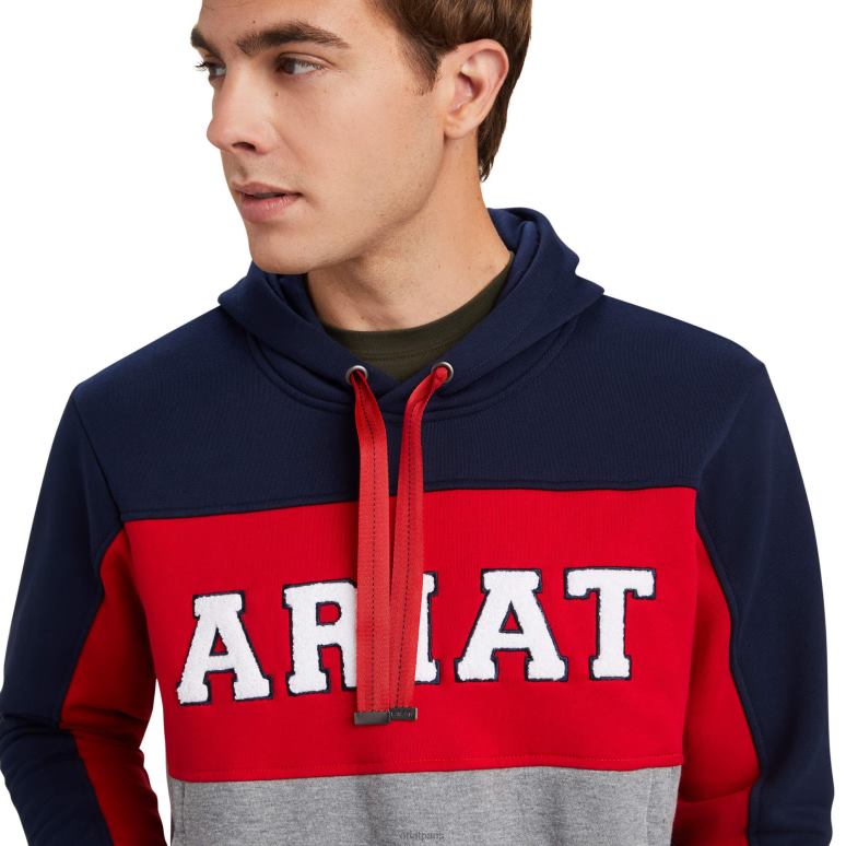 RJ66P1510 sweat à capuche équipe rabere Ariat hauts marine Hommes