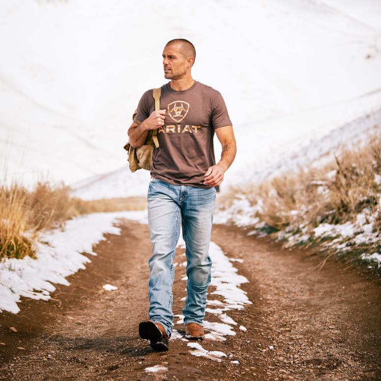 RJ66P552 liberté etats-unis Ariat hauts bruyère brune Hommes