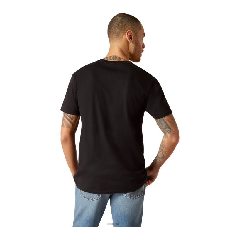 RJ66P563 viva mexique t-shirt Ariat hauts noir Hommes