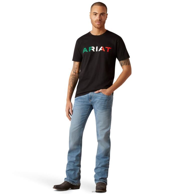 RJ66P563 viva mexique t-shirt Ariat hauts noir Hommes