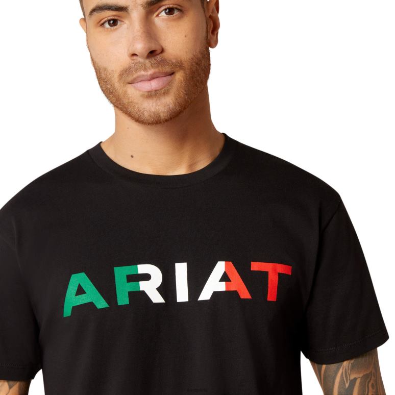 RJ66P563 viva mexique t-shirt Ariat hauts noir Hommes