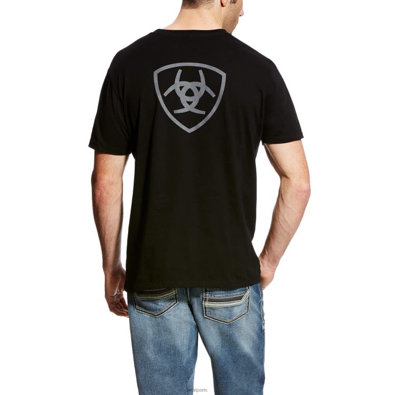 RJ66P569 tee-shirt du corps Ariat hauts noir Hommes