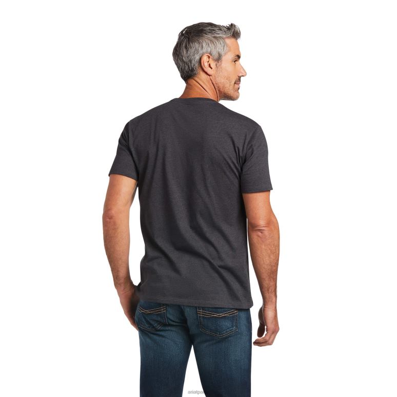 RJ66P584 mélanges t-shirt Ariat hauts bruyère au charbon de bois Hommes
