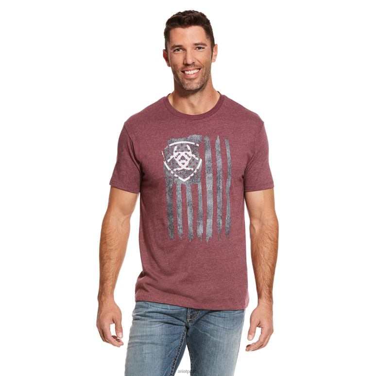 RJ66P595 drapeau vertical Ariat hauts bruyère bordeaux Hommes