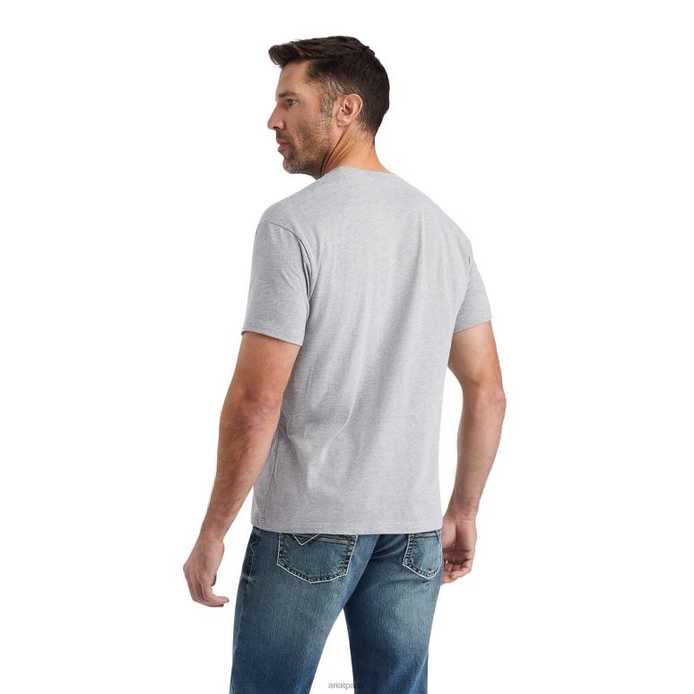 RJ66P675 t-shirt drapeau Ariat hauts bruyère athlétique Hommes