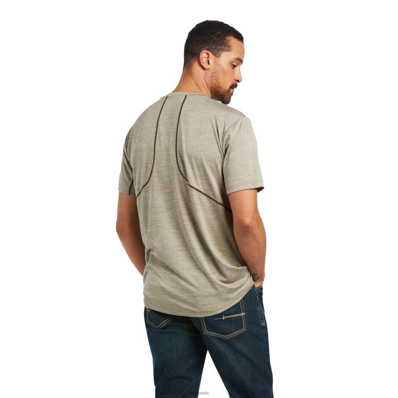 RJ66P684 t-shirt coupe athlétique évolution des barres d'armature Ariat hauts bringé Hommes
