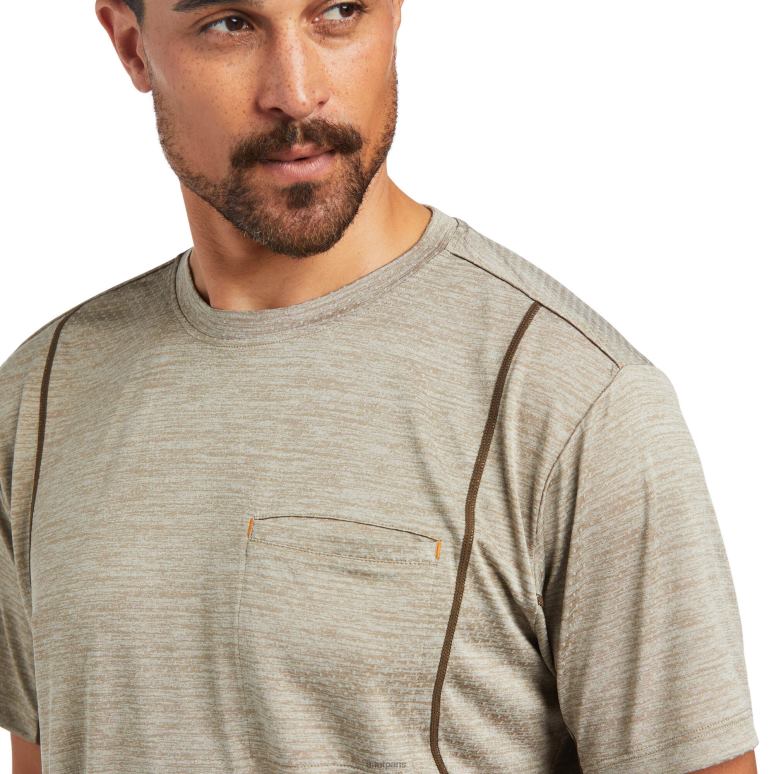 RJ66P684 t-shirt coupe athlétique évolution des barres d'armature Ariat hauts bringé Hommes