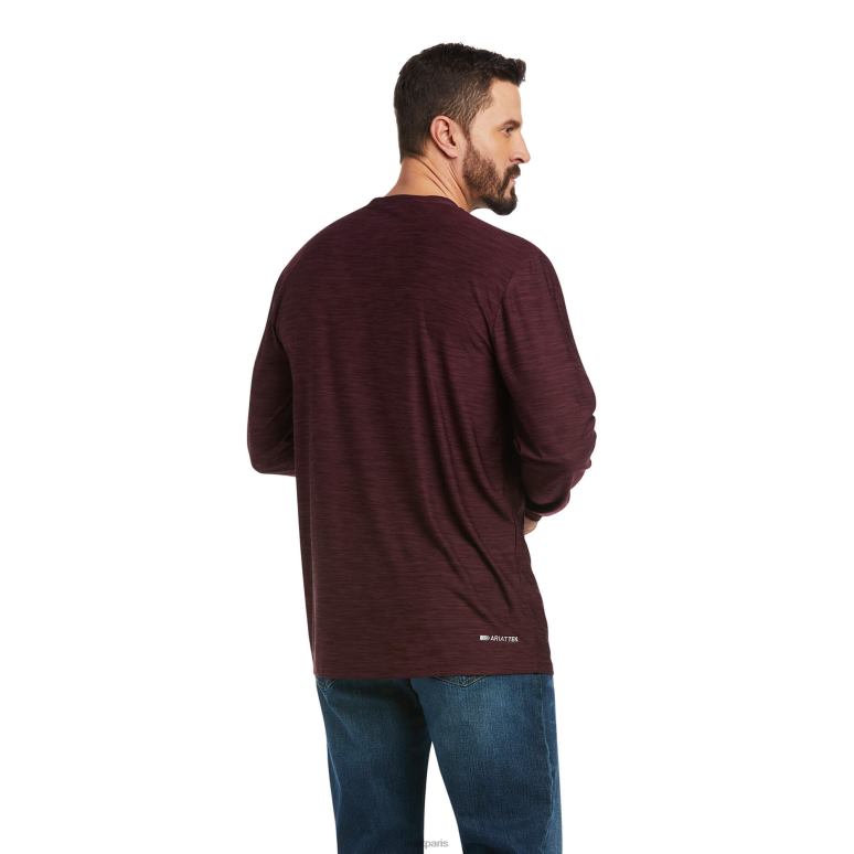 RJ66P734 t-shirt avec logo du chargeur Ariat hauts bruyère malbec Hommes